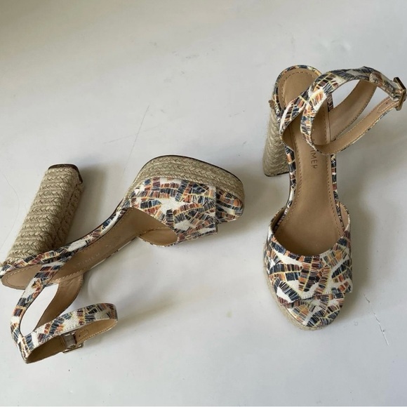 Gibson Latimer Luciana Multicolor Espadrille Platform Heels Sandals - Picture 2 of 11